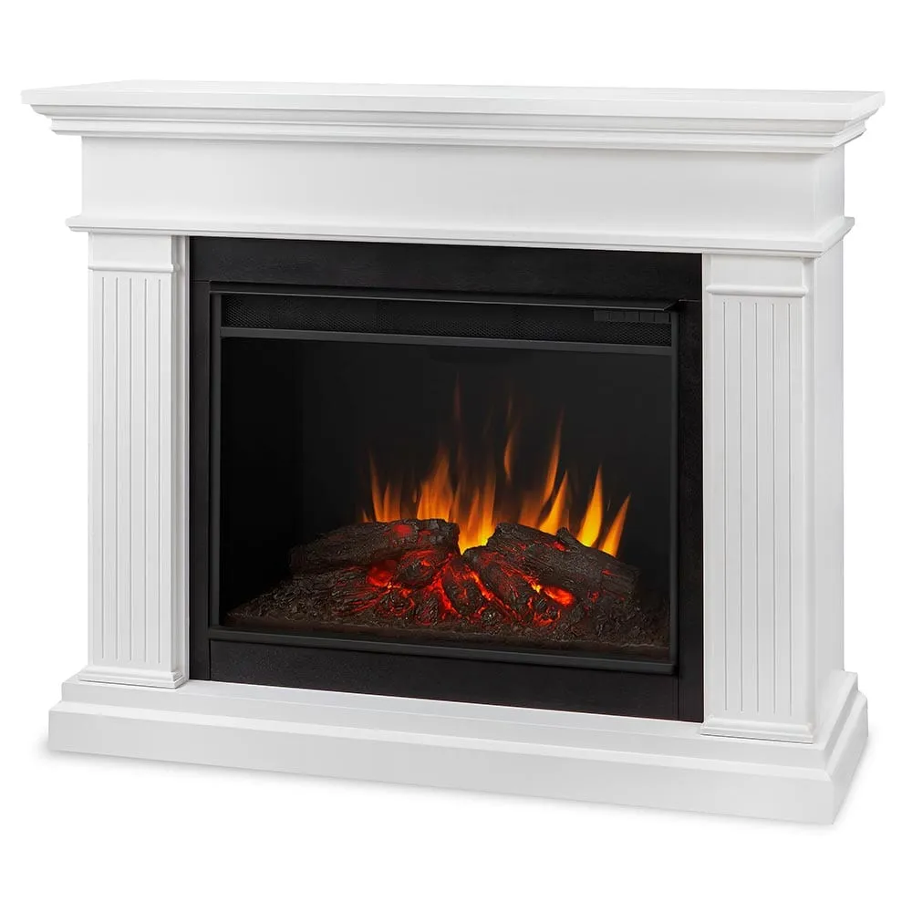 Centennial Grand Electric Fireplace Mantel Package in White