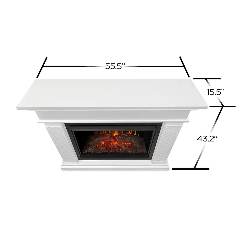 Centennial Grand Electric Fireplace Mantel Package in White