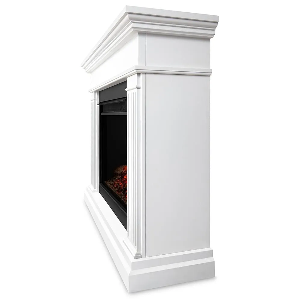 Centennial Grand Electric Fireplace Mantel Package in White