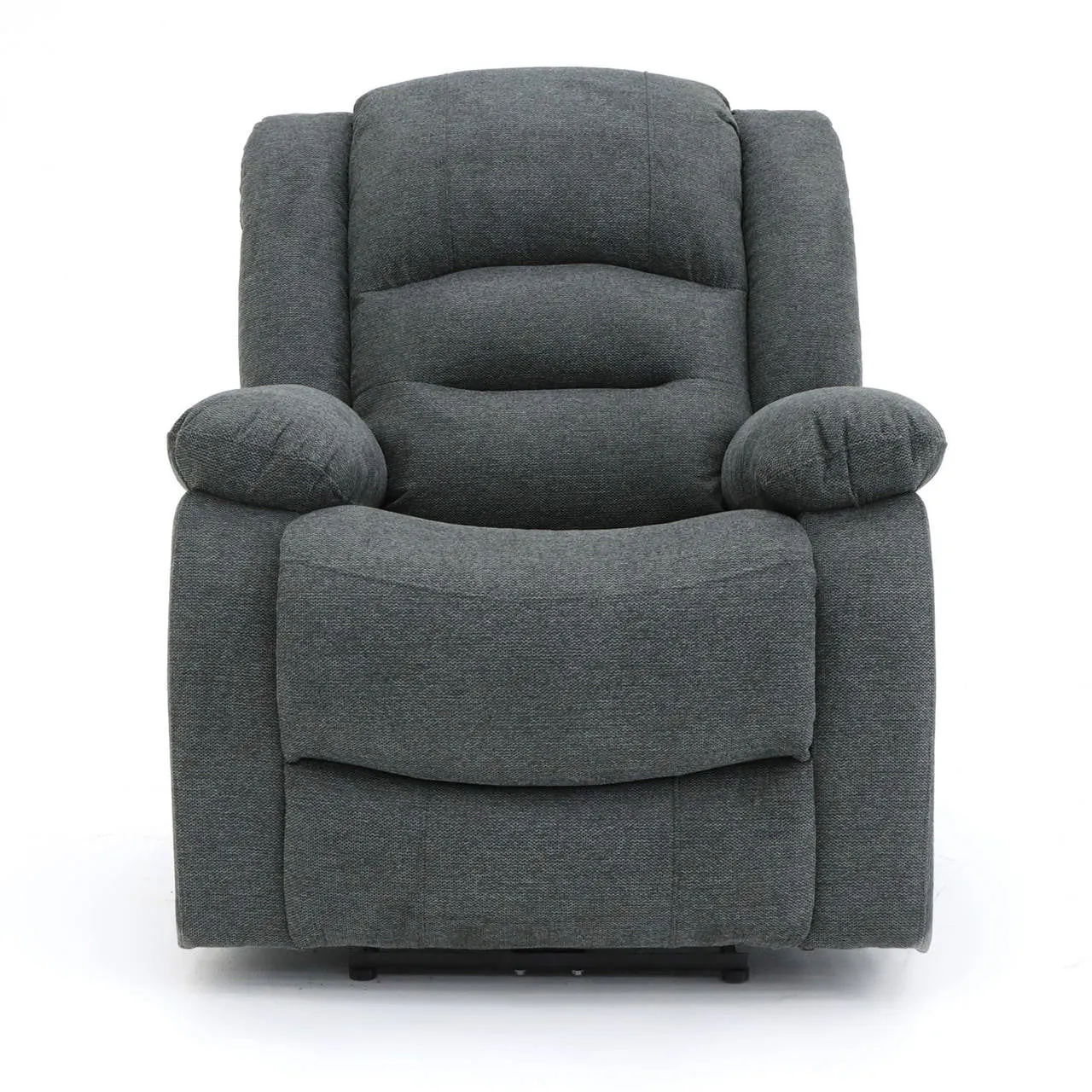 Chicago Electric Fabric Recliner Sofa - Graphite Armchair - 92 cm