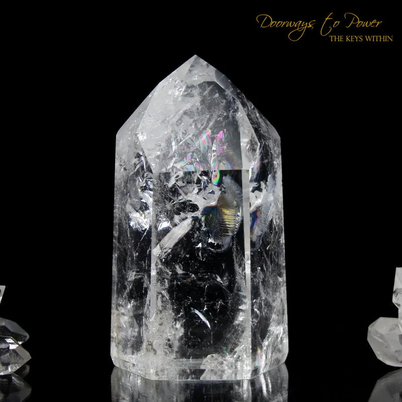 Clear Quartz Master Integration Crystal Point with Rainbows