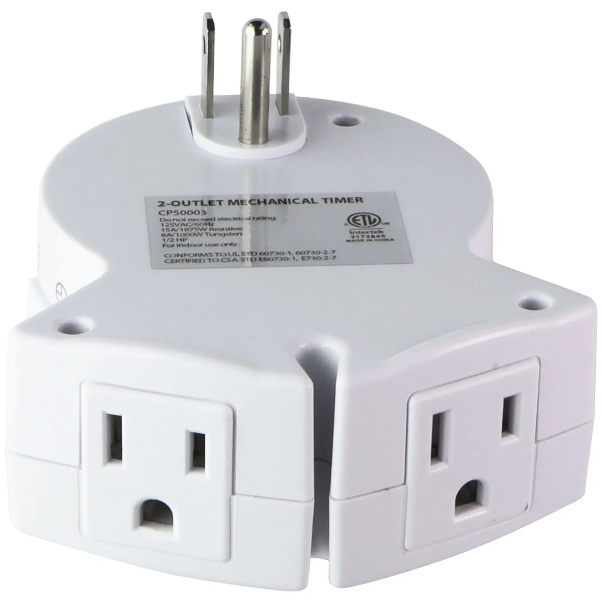 ClearPower 2-Outlet 24 Hour Indoor Mechanical Timer (2 Pack) CP50003