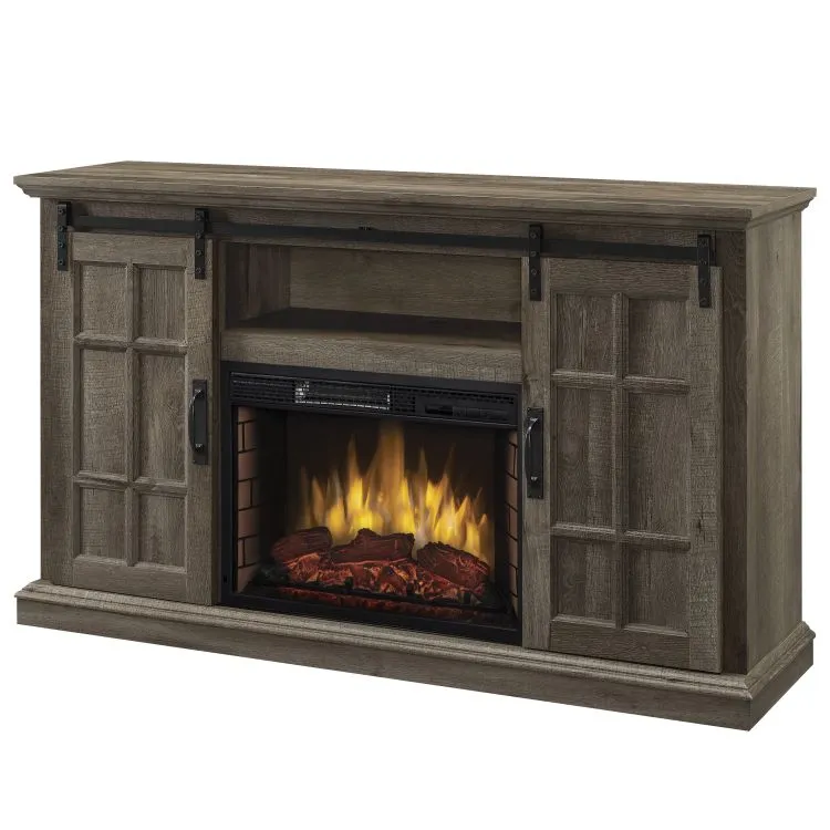 Colton 55" Infrared Media Electric Fireplace -Aged Oak Finish