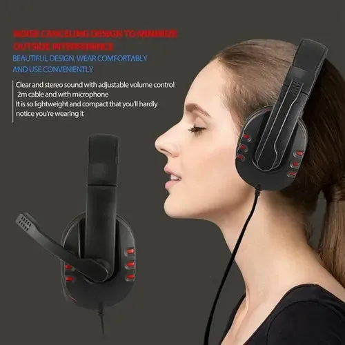 Comfortable USB Wired Stereo Micrphone Headphone -USB Microphone