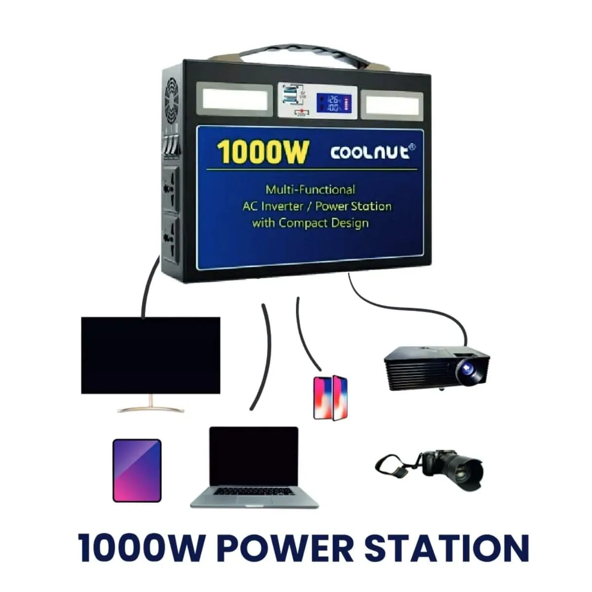 Compact Solar Power Station - 1332Wh - 1000Watt - 360000mAh