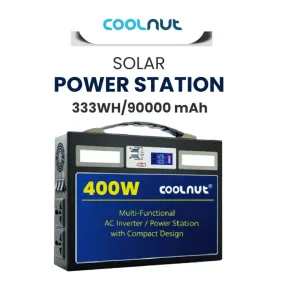 Compact Solar Power Station - 333Wh - 400Watt - 90000mAh