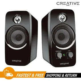 Creative Labs Inspire T10 W 2.0 Channel Stereo Wired Speakers Set, 51MF1601AA000