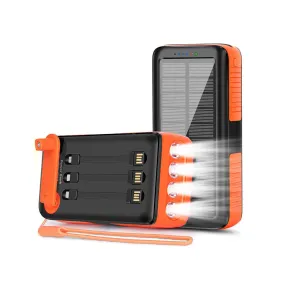 CRONY PS-618 Hand turn type power solar Power bank Solar battery hand crank power generation  40000mAh