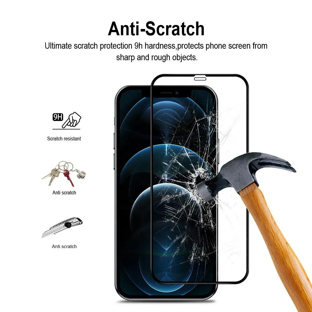 Curved Tempered Glass Screen Protector for iPhone 12 /12 Pro