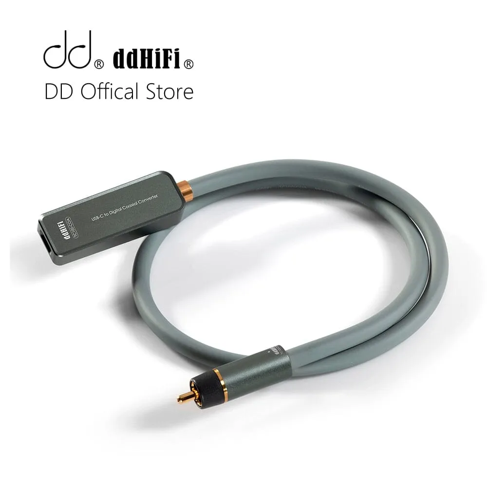 DD ddHiFi TC100-COA USB-C Female to Digital RCA Coaxial Converter Audio Cable