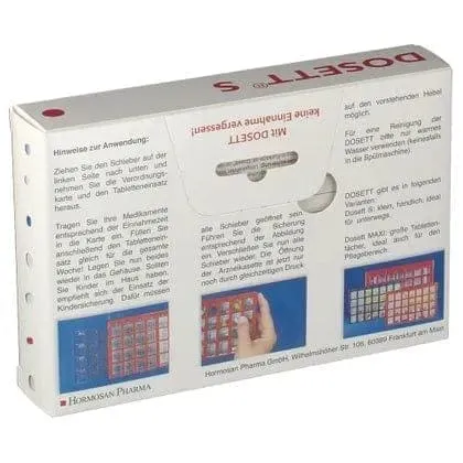 Dosette box, DOSETT S medicine cassette red