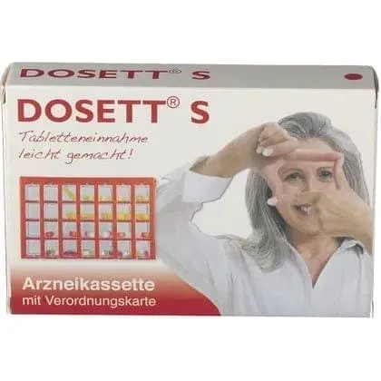 Dosette box, DOSETT S medicine cassette red