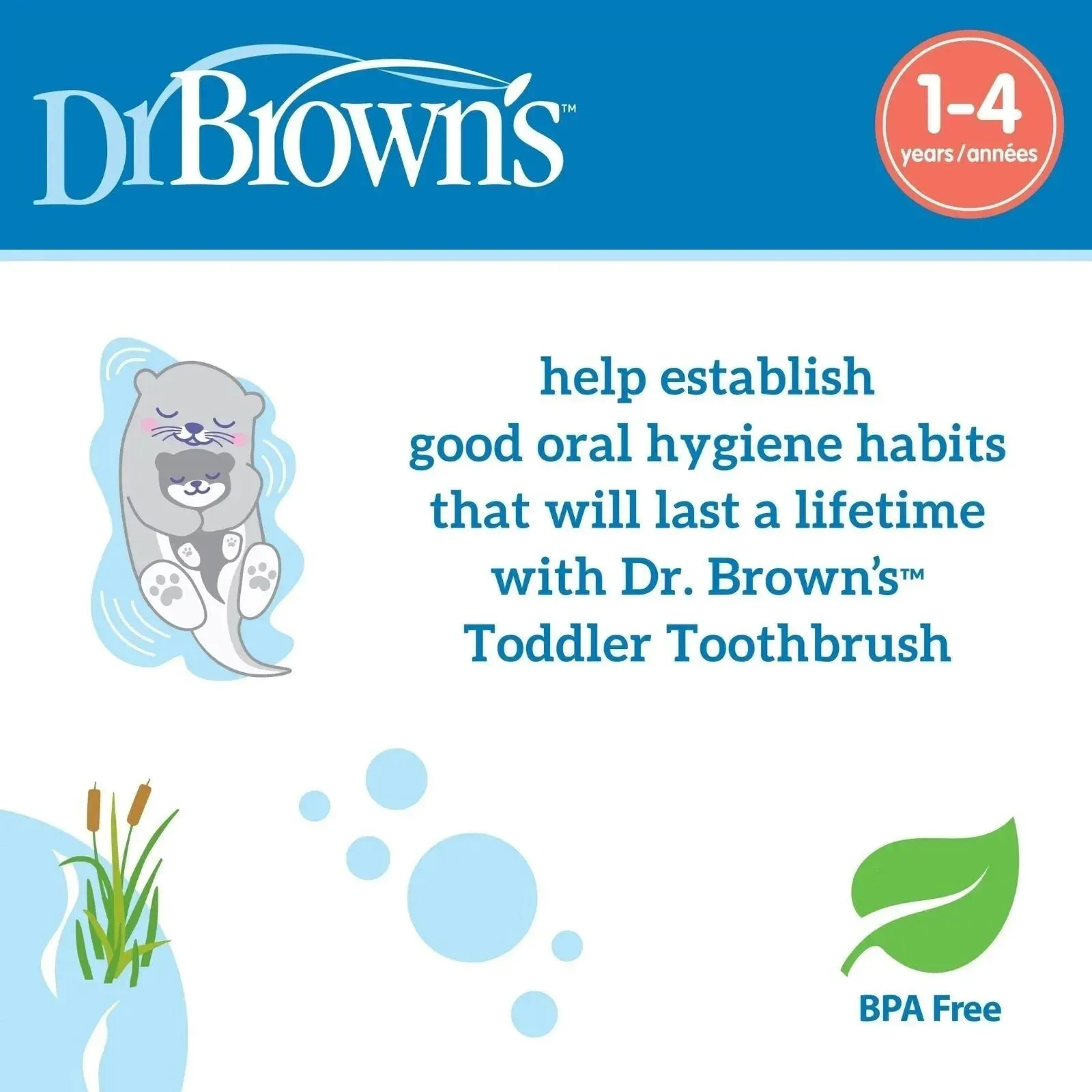 Dr. Brown's Toddler Toothbrush Otter 1-4 years