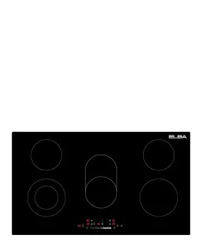 Elba Classic 90cm 5 Zone Ceran Hob - Black