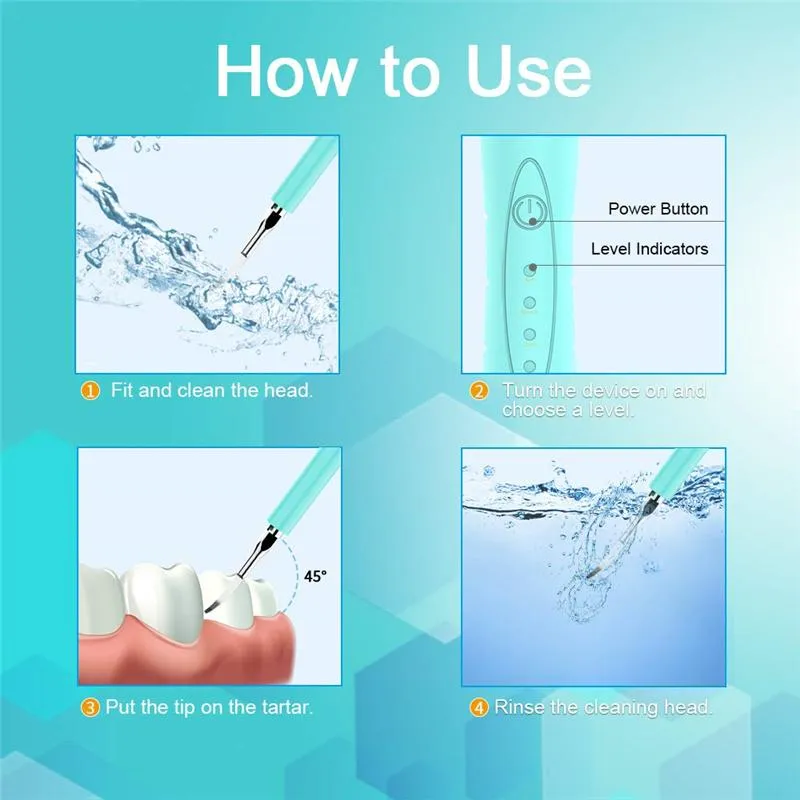 Electric Dental Calculus Plaque Remover Sonic Vibrition Teeth Cleaner