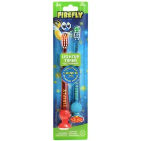 Firefly Light up Timer Toothbrushes, Soft, 2 Count