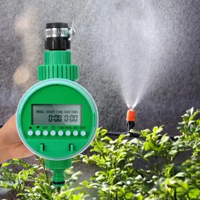 Garden Water Timer - Electric Irrigation Timer LCD Display Electronic Valve Controller