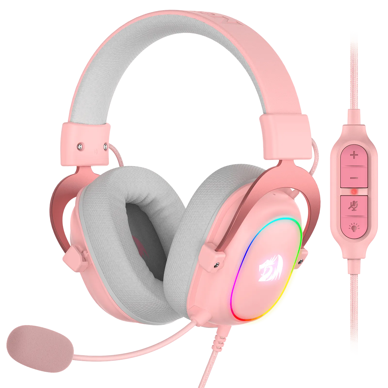 H510 ZEUS-X Cute Gaming Headphone with Mic (Pink Color)