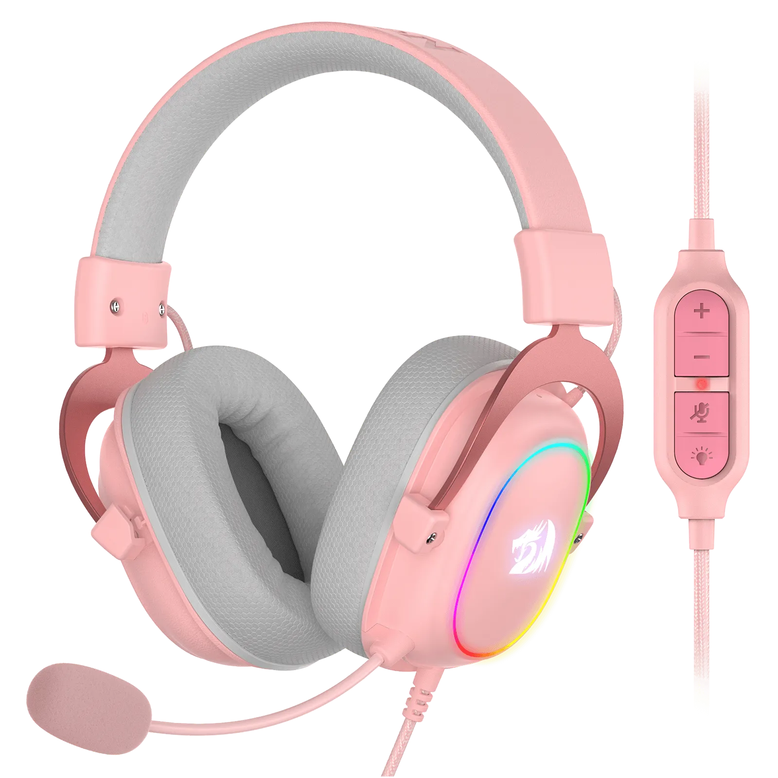 H510 ZEUS-X Cute Gaming Headphone with Mic (Pink Color)