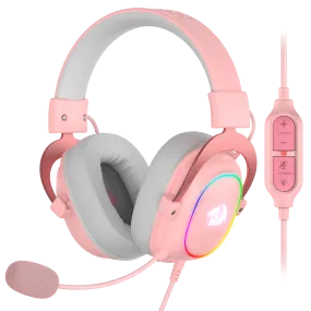 H510 ZEUS-X Cute Gaming Headphone with Mic (Pink Color)