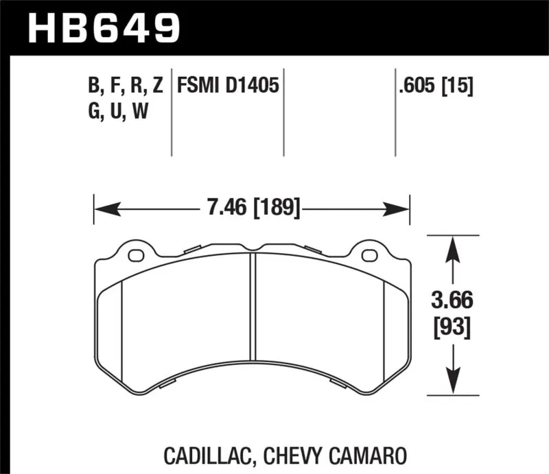 Hawk 12-16 Chevrolet Camaro ZL1 HP  Front Brake Pads