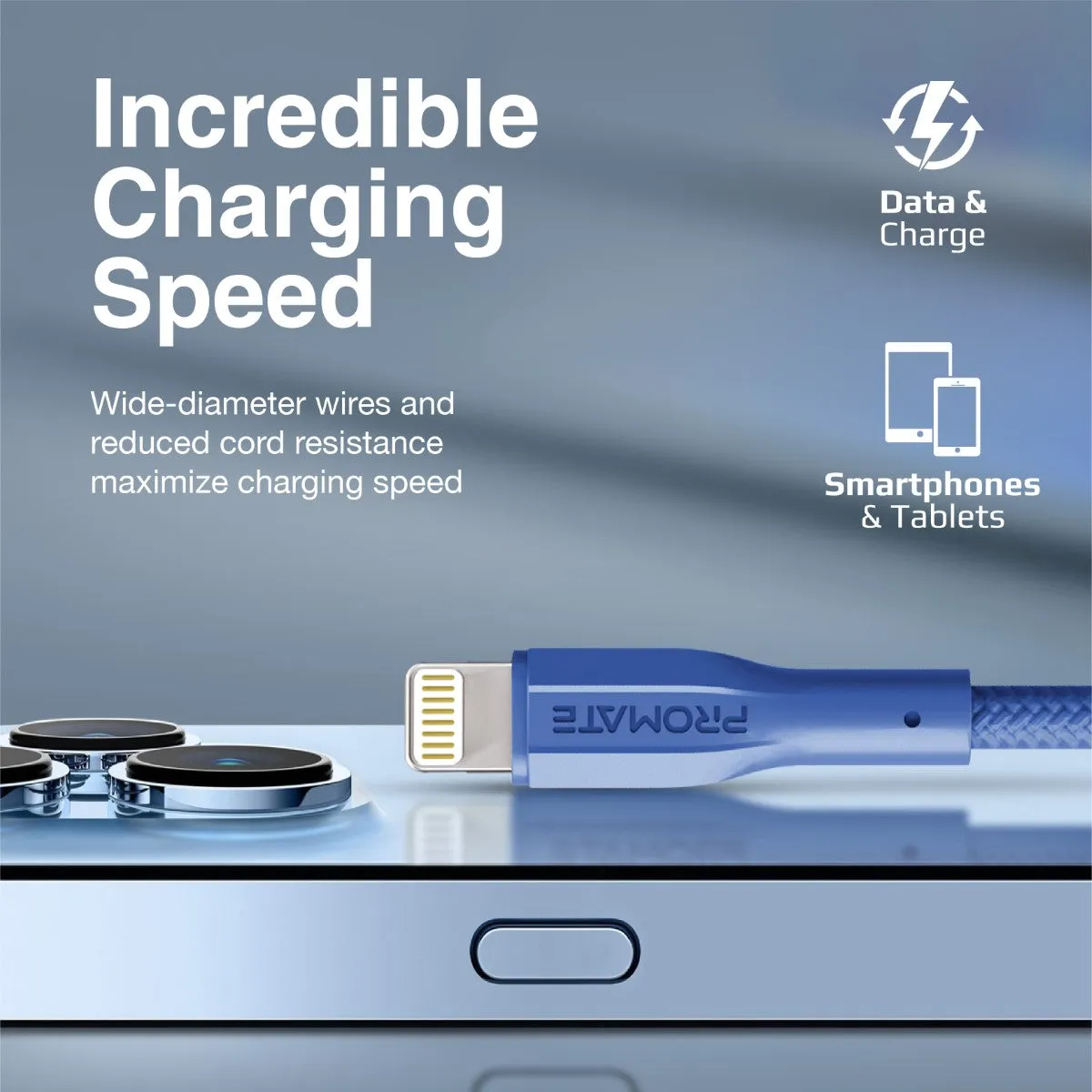 High Tensile Strength Data & Charge Cable for Apple Devices