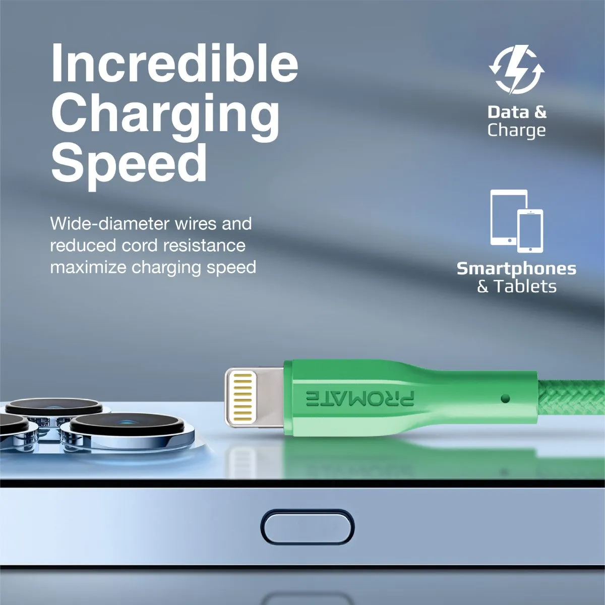 High Tensile Strength Data & Charge Cable for Apple Devices