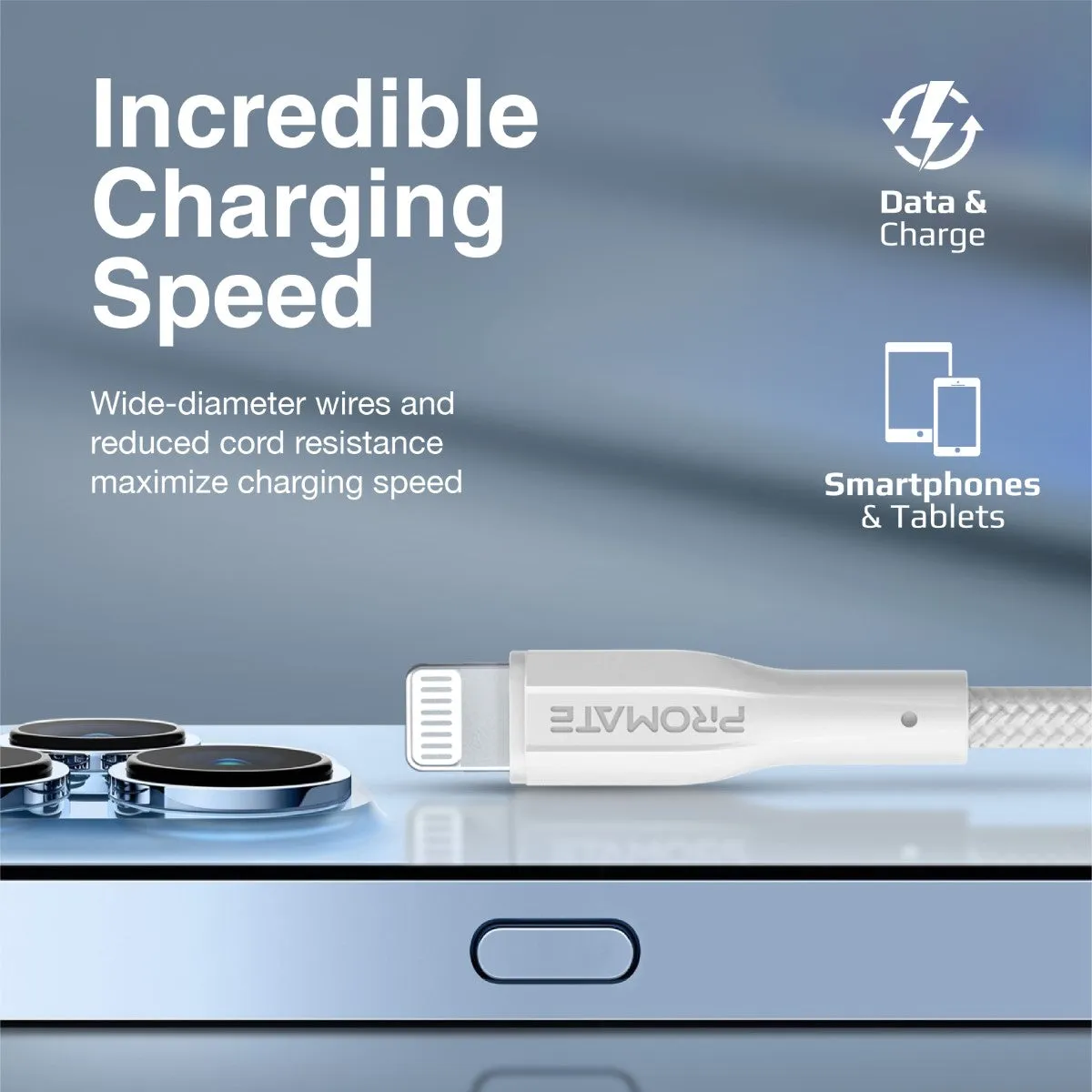 High Tensile Strength Data & Charge Cable for Apple Devices