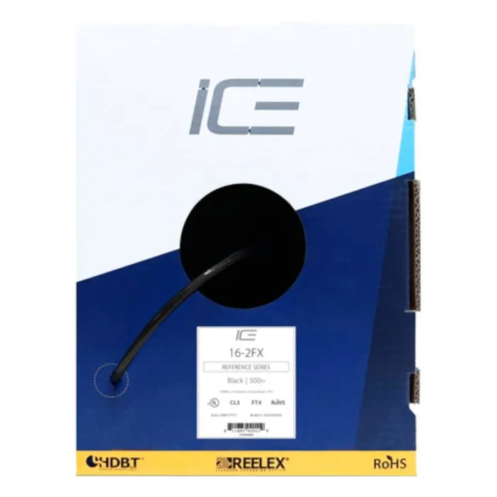 Ice Cable 16-2FX/BOX/BLK 14-2 Direct Burial Cable - 500ft Box (Black)