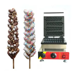 Industrial Waffle Stick Machine Lolly Waffle Makers Electric Waffle Machine Baker Leaff Waffle Baking Iron Cake Oven