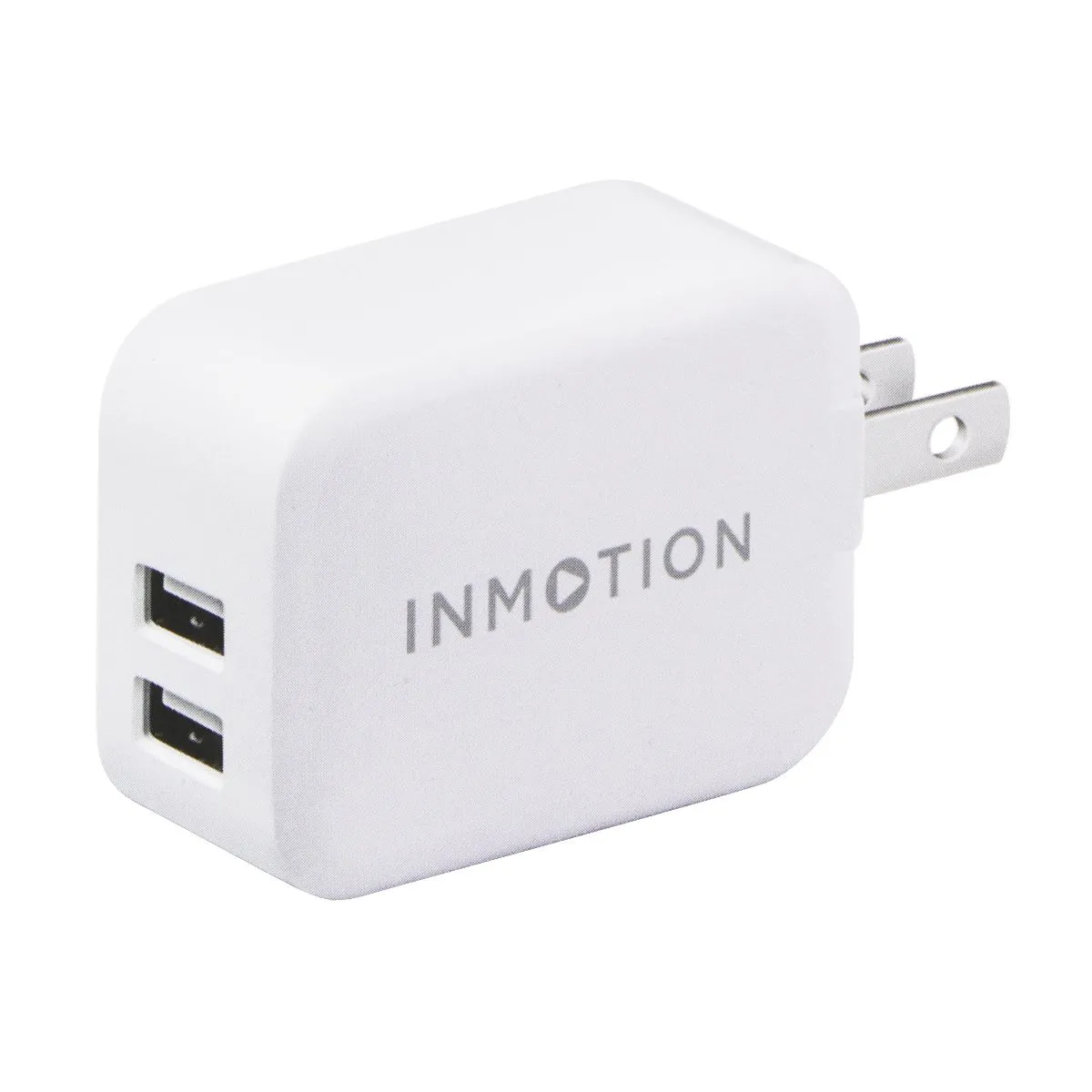 InMotion (4.8A) 2 Port USB-A Wall Charger Travel Adapter - White