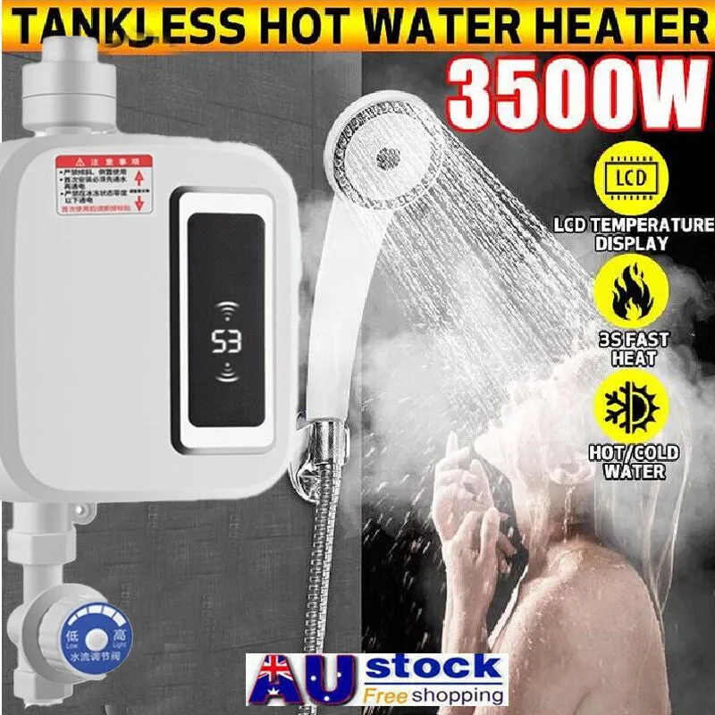 Instant Electric Tankless Water Heater System with LCD Display