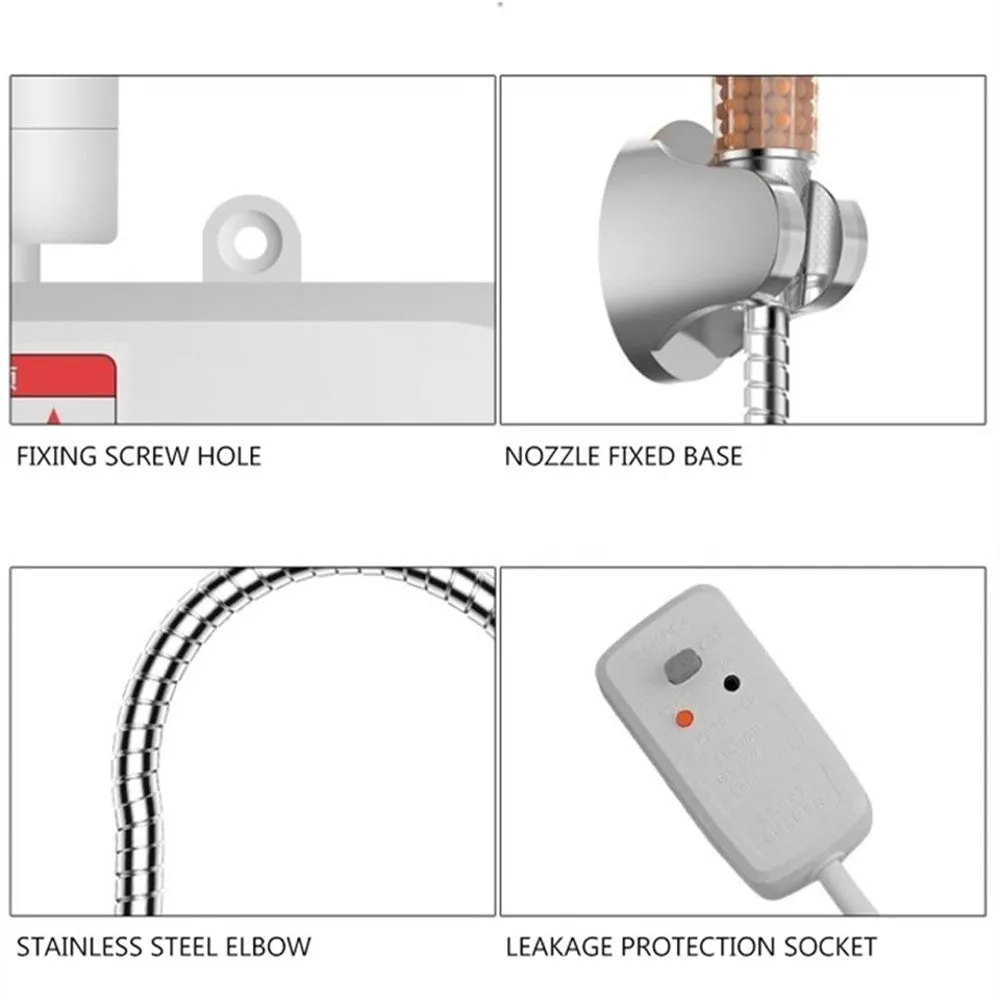 Instant Electric Tankless Water Heater System with LCD Display