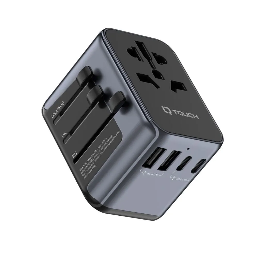 IQ TOUCH 30W GaN International Travel Adapter (Multi Socket) - WORLD-X3