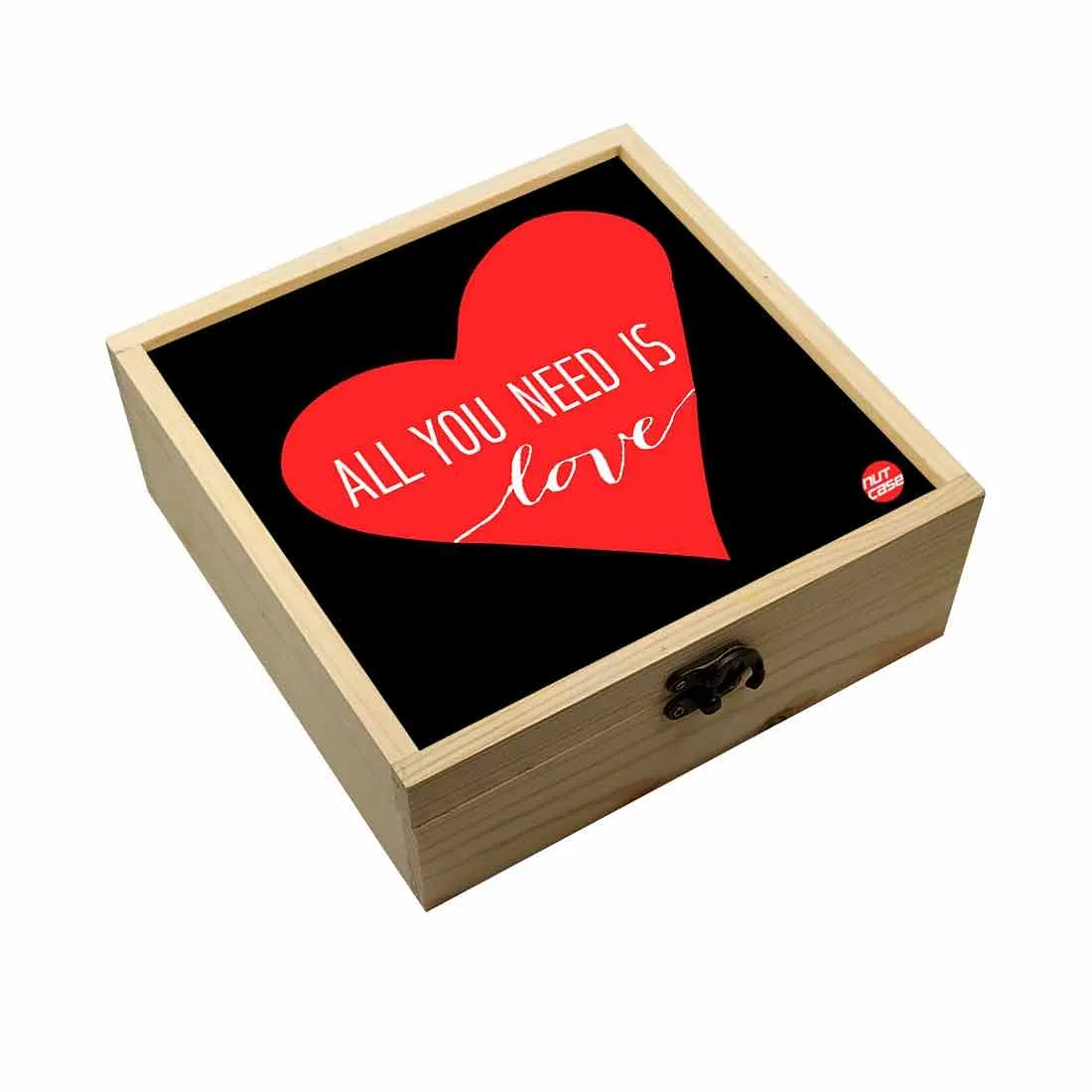 Jewellery Box Makepup Organizer -  All You Need Is Love Black