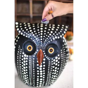 Kalalou - PAINTED METAL OWL BANK - NBA2425