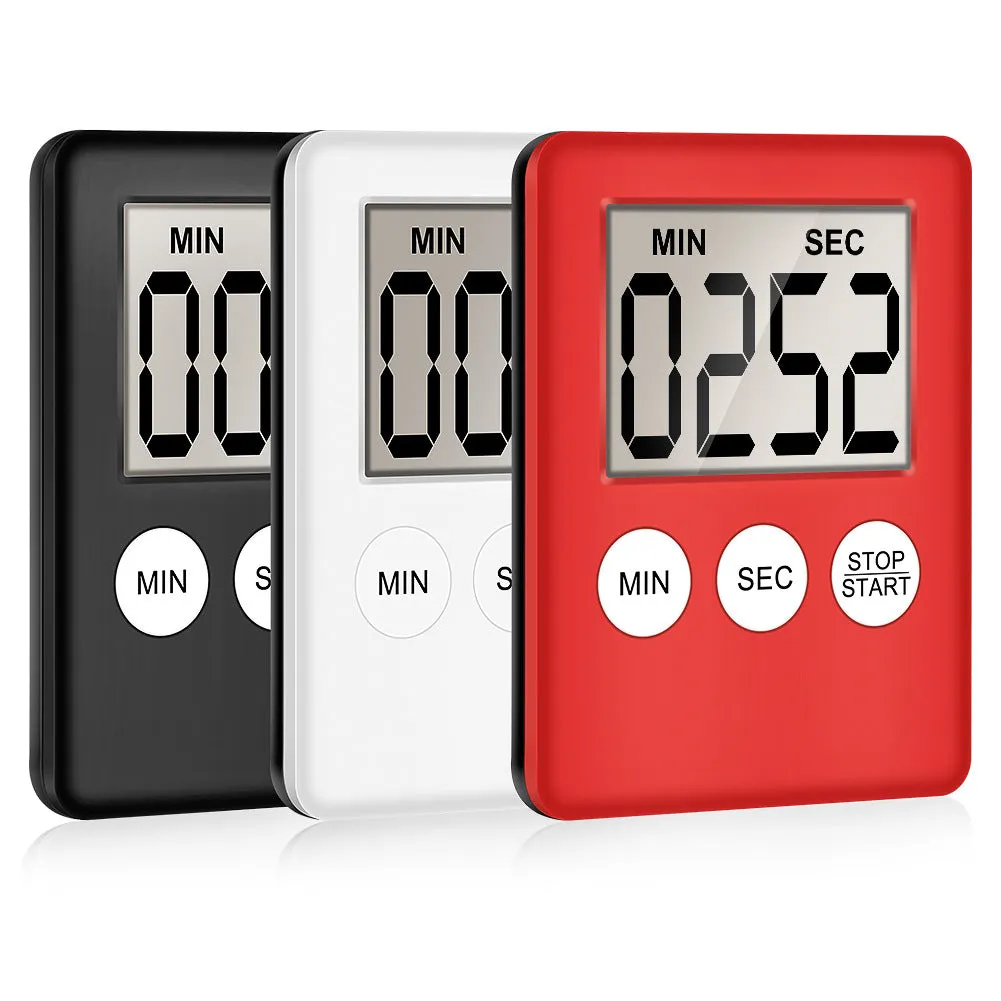 Large Screen Display Ultra-Thin Timer Color Mini Kitchen Digital Timer