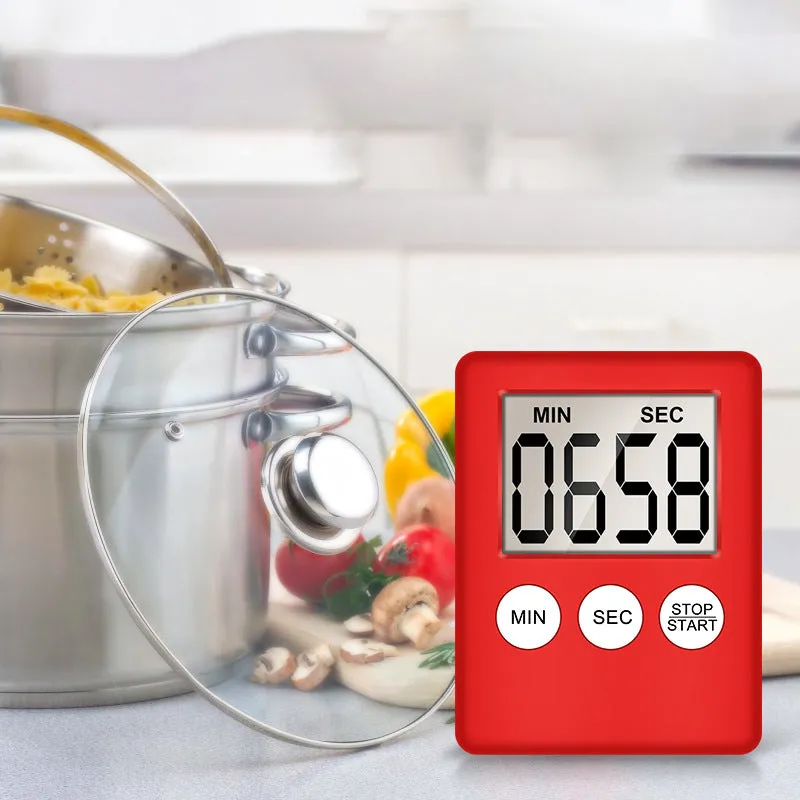 Large Screen Display Ultra-Thin Timer Color Mini Kitchen Digital Timer