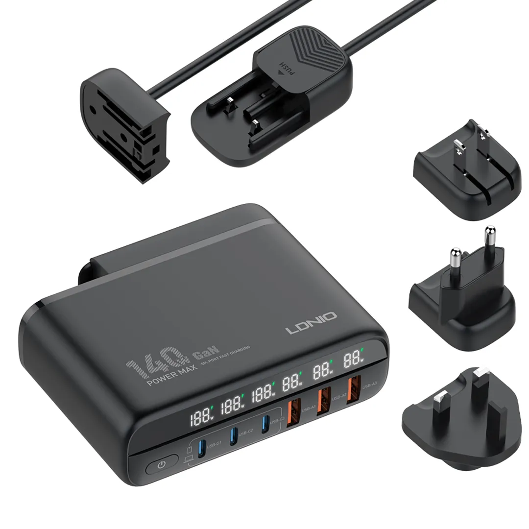 LDNIO 140W GaN Multi-Ports Super Fast Universal Desktop Charger