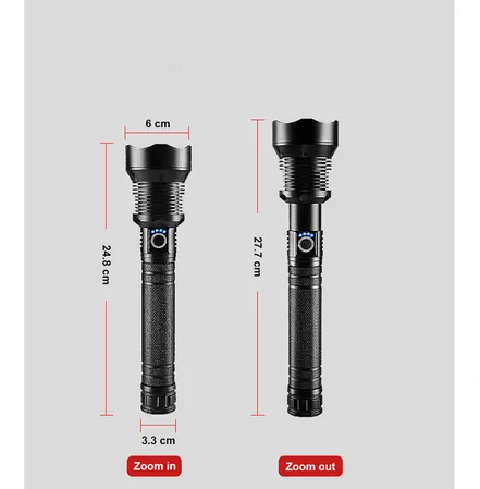 Led Rechargable Zoomable Flashlight Db-80