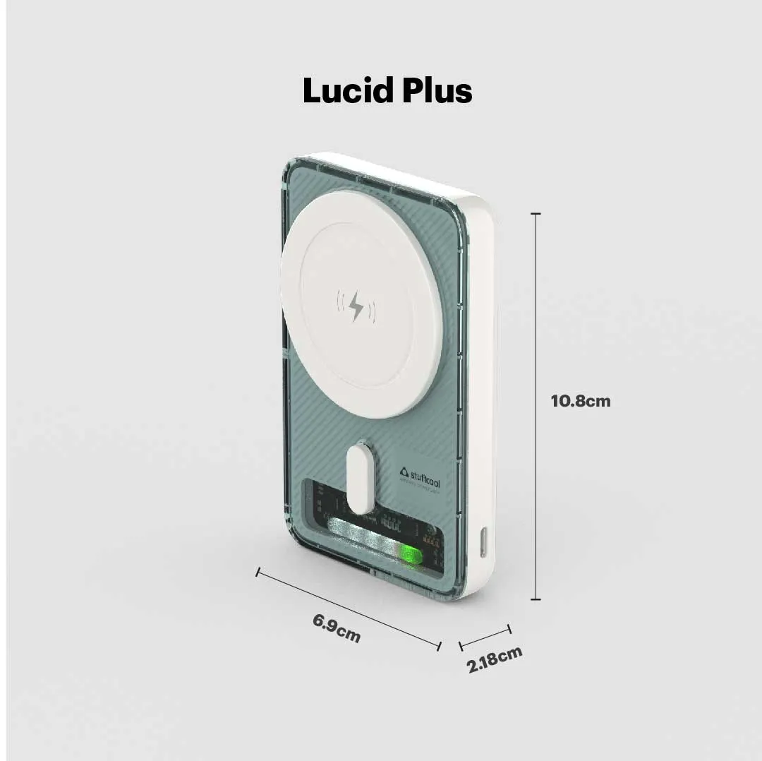 Lucid Plus 15W Magnetic Wireless 10000mAh Powerbank with stand for Airpods and iPhone