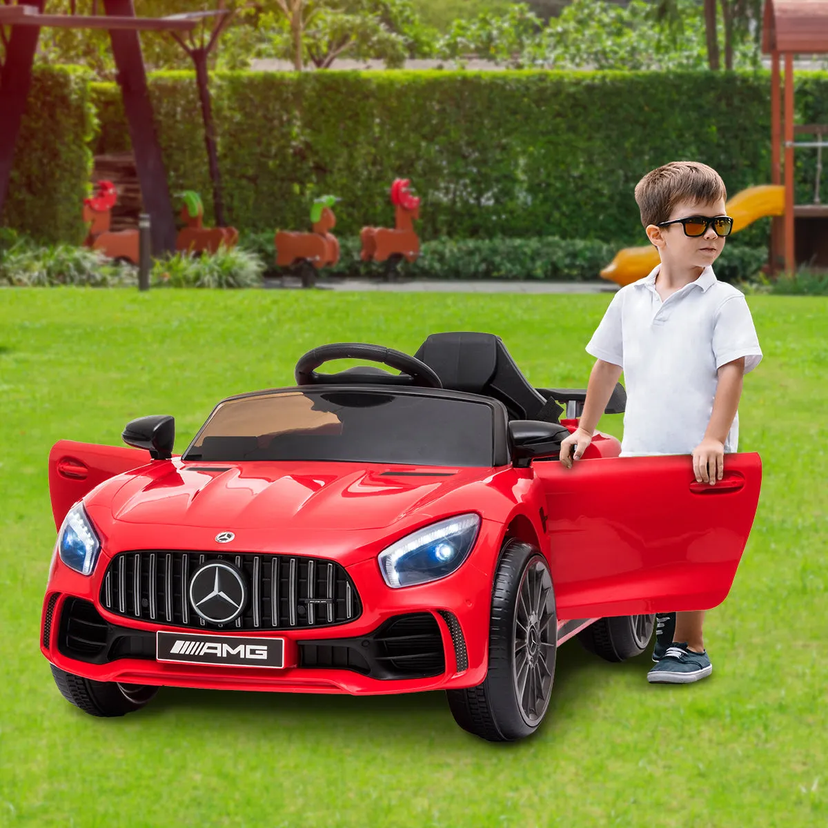 Mercedes-AMG GTR Kids Electric Ride On Car, Remote, MP3 - Kahuna