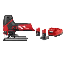 Milwaukee 2545-20x2BSK M12 FUEL 12V Jig Saw w/ 4AH and 2AH Starter Kit