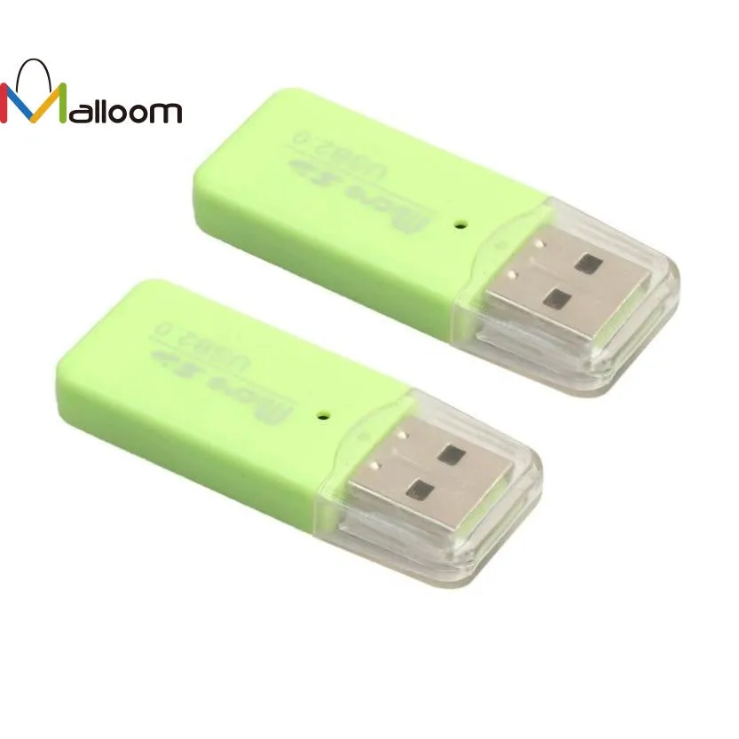 Mini High Speed Free Shipping  Card Reader USB 2.0 Micro SD TF T-Flash Memory Card Reader Adapter#40