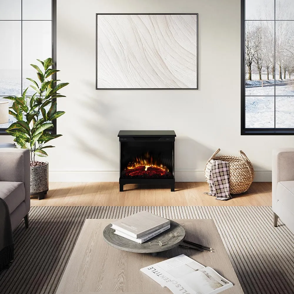 Modern Ember Smart 3-Sided Black Electric Fireplace Stove Heater