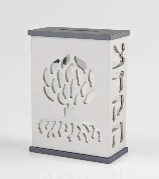 Modern Tree of Life Cutout Tzedakah Box