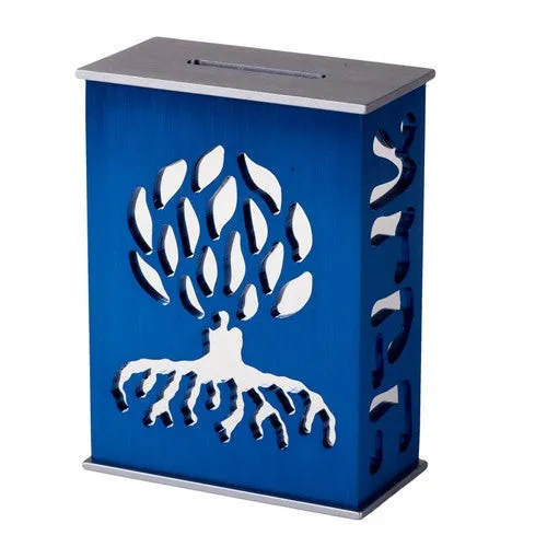 Modern Tree of Life Cutout Tzedakah Box