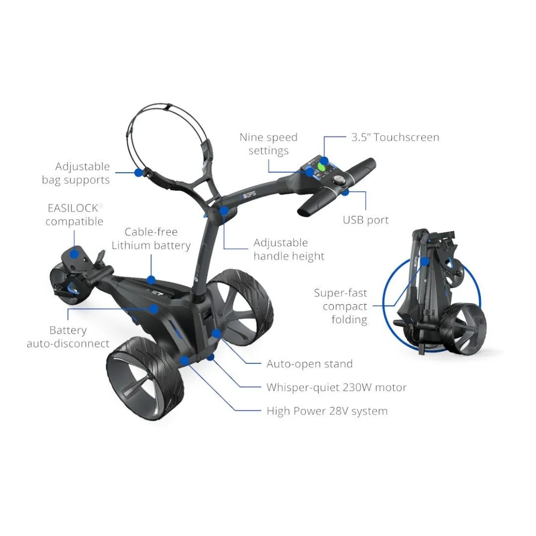 Motocaddy 2024 M5 GPS Electric Golf Trolley | 18 Hole Lithium Battery