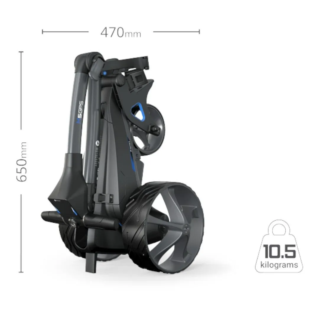 Motocaddy 2024 M5 GPS Electric Golf Trolley | 18 Hole Lithium Battery