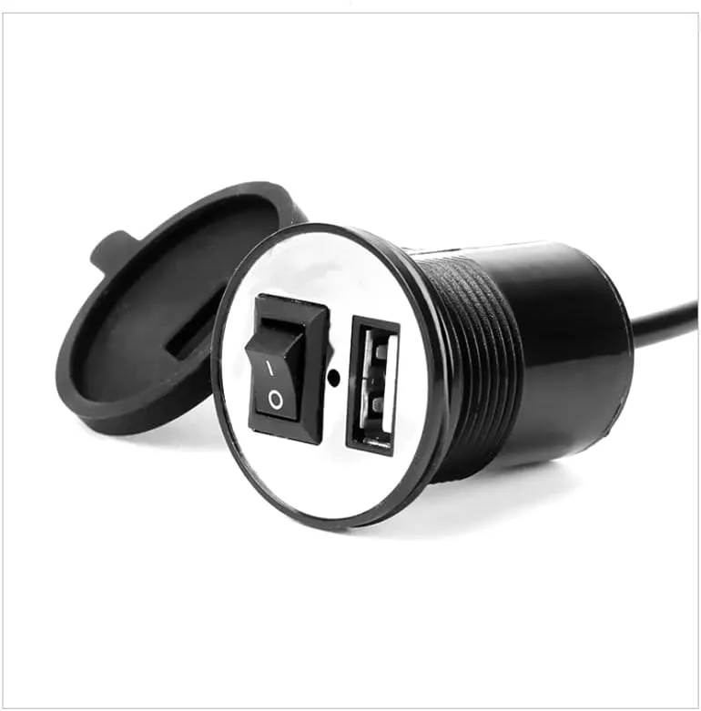 Motorcycle USB Charger - Black - BSDDP